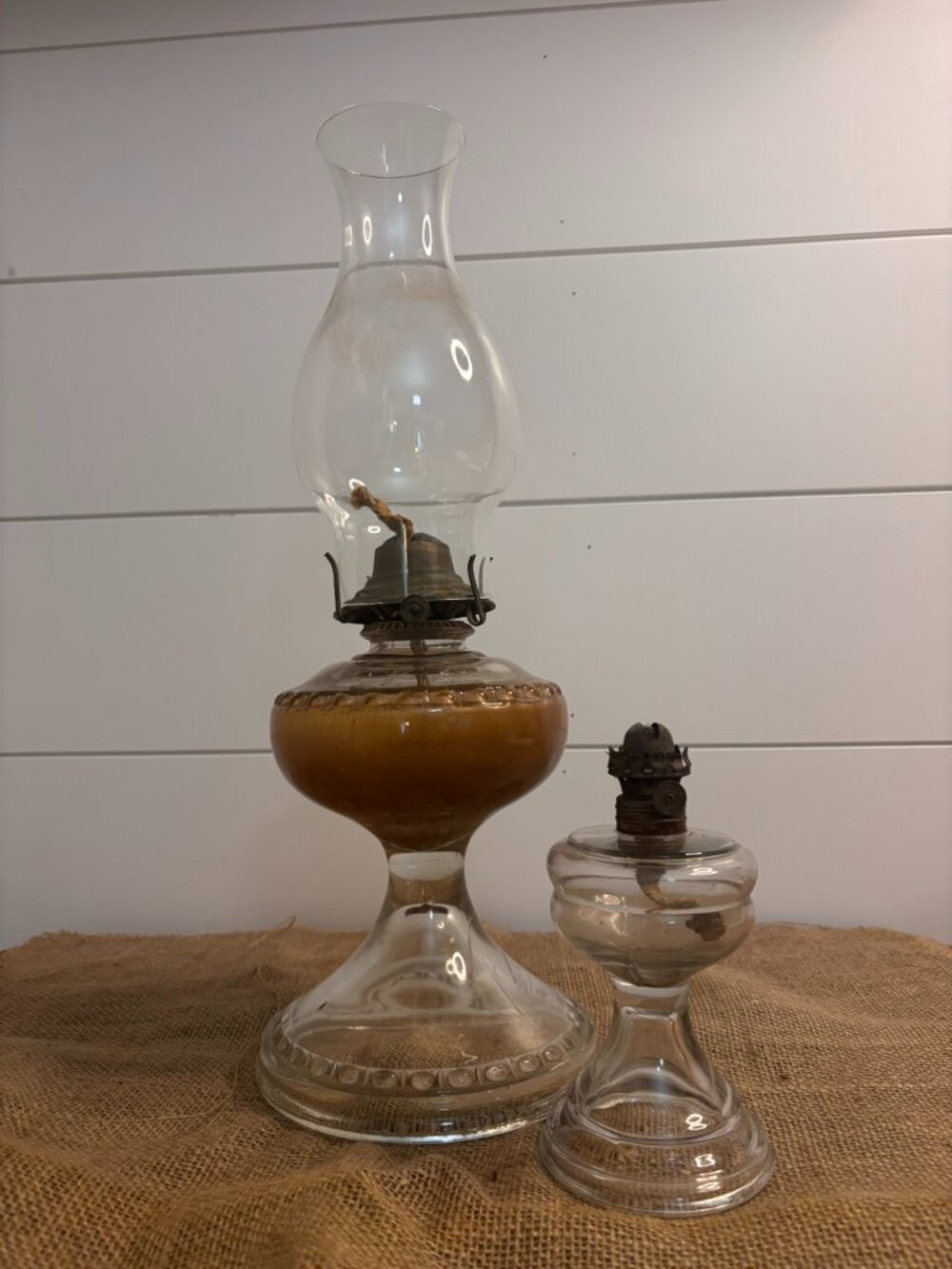 VTG Large Pedestal Hurricane Lamp
